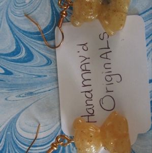 Gold gummy bear earrings